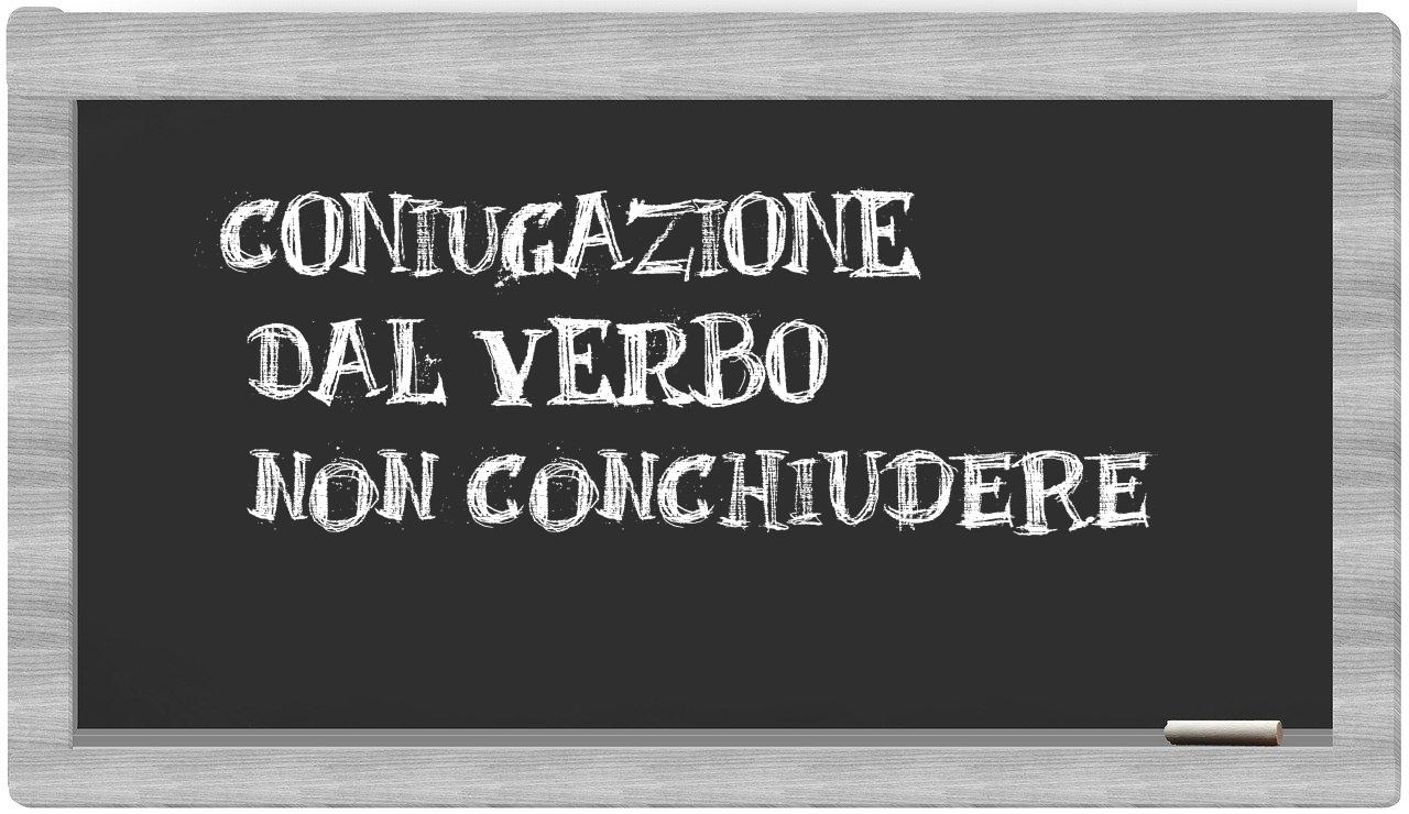¿non conchiudere en sílabas?